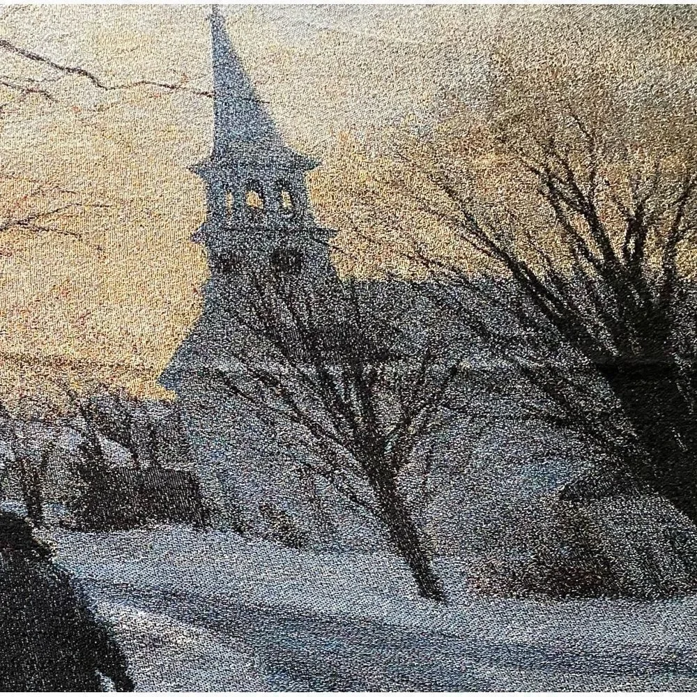 Thomas Kinkade Winters Eve Throw Blanket